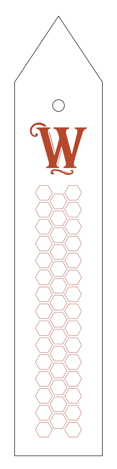Flat part layout for the Bookmark, corner style: Arrow