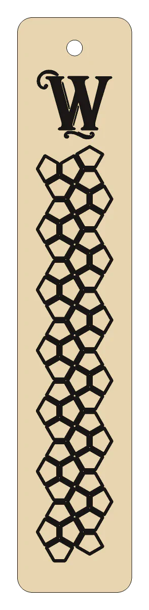 Bookmark, pattern: Cairo (pentagons)