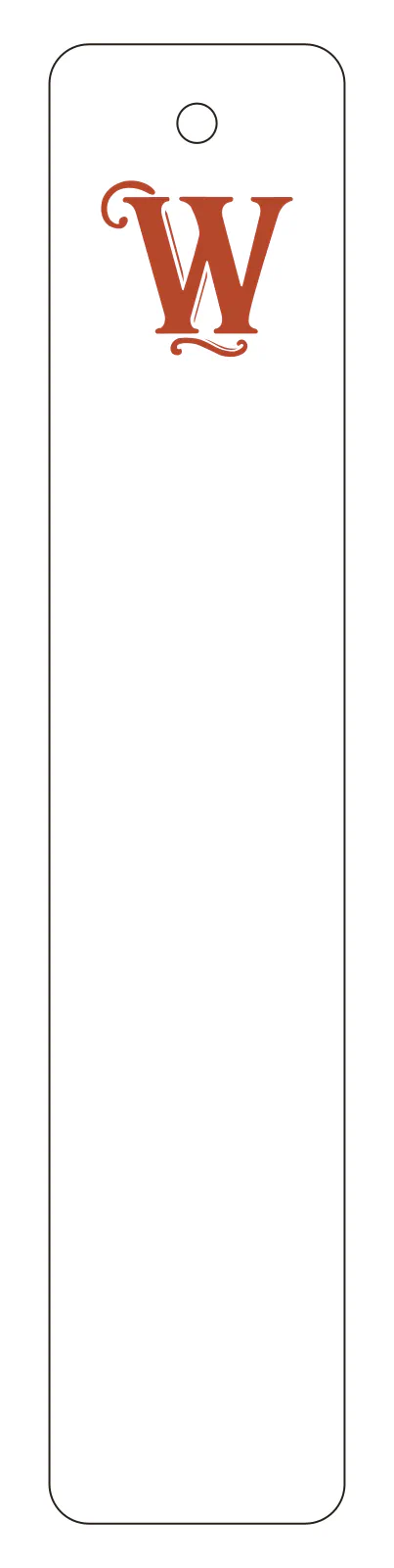 Flat part layout for the Bookmark, pattern: None