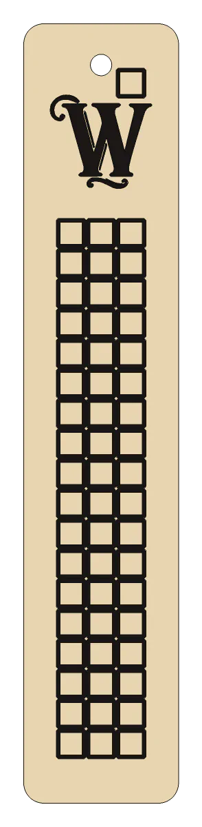 Bookmark, pattern: Squares