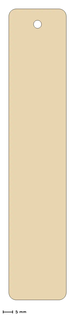 Bookmark, back view