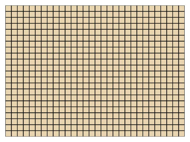 Cutting board, ruler edges: None