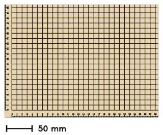 Cutting board, front view