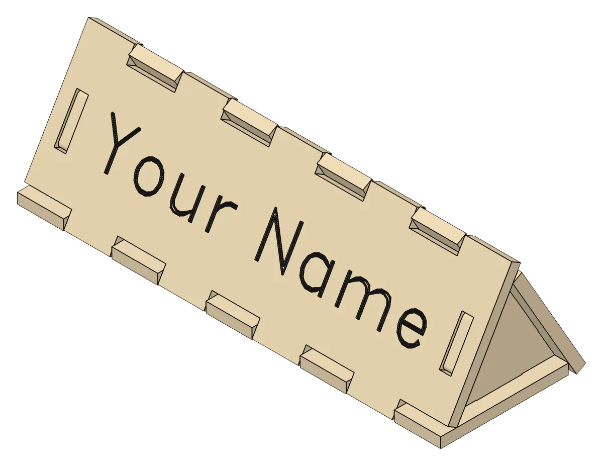 3D render of the Desk Sign