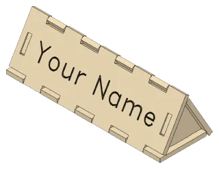3D render of the Desk Sign