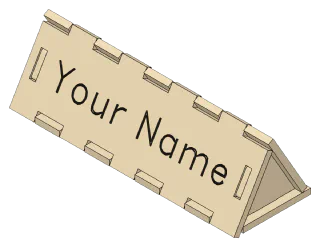 Desk Sign, behind view