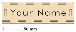 Desk Sign, front view