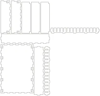 Flat part layout for the Divider Tray