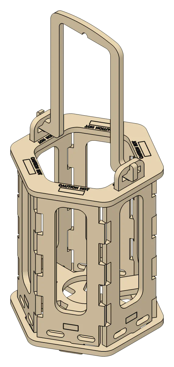 Lantern, sides: Hexagonal