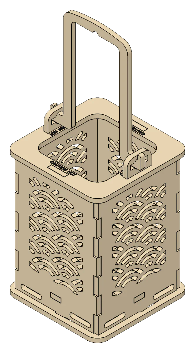 Lantern, window: Waves (seigaiha)