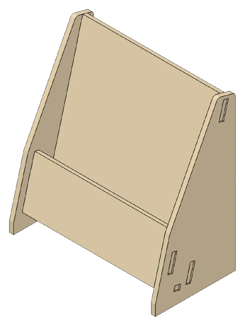 3D render of the Leaflet Display design