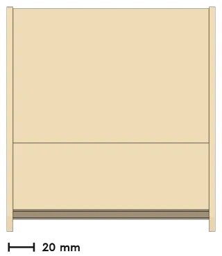Leaflet Display, front view