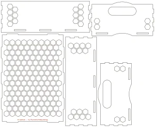 Flat part layout for the Produce Box