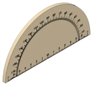 Protractor, front right view