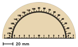 Protractor, front view