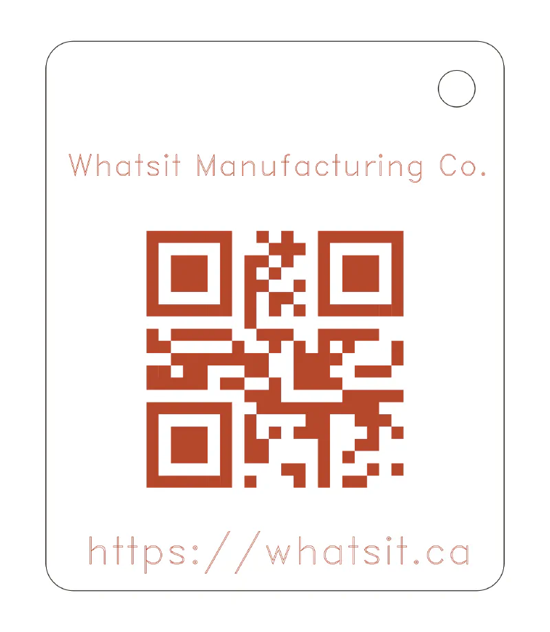 Flat part layout for the QR plate, mount hole: Mount hole