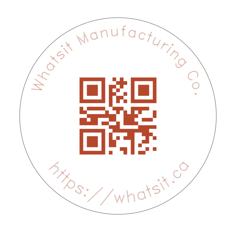 Flat part layout for the QR plate, shape: Round