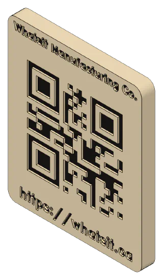 QR plate, front left view
