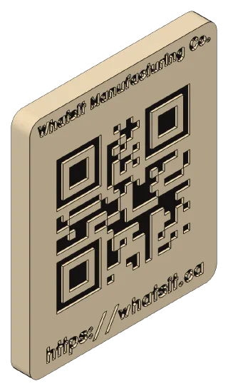 QR plate, front right view