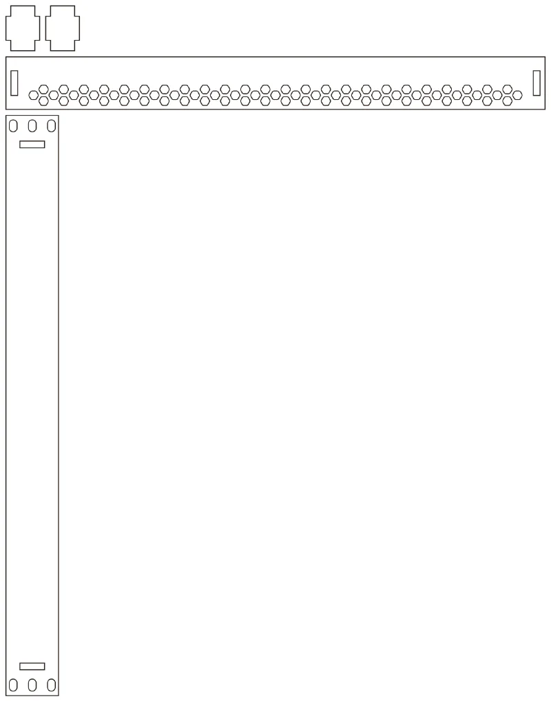 Flat part layout for the Rack Blanking Panel, acoustic baffle: Behind the face