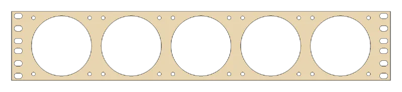 Rack Blanking Panel, face: Fans
