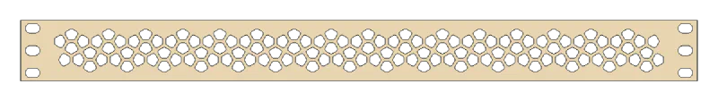 Rack Blanking Panel, vent pattern: Cairo (pentagons)