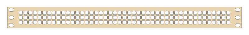 Rack Blanking Panel, vent pattern: Squares