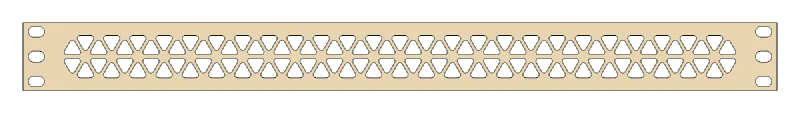 Rack Blanking Panel, vent pattern: Triangles