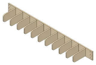 3D render of the Rack Cable Manager