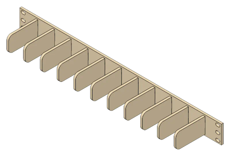 3D render of the Rack Cable Manager design