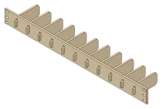 Rack Cable Manager, behind view