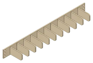 Rack Cable Manager, front right view