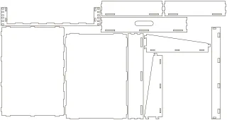 Flat part layout for the Rack Drawer
