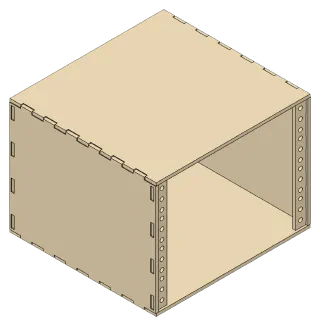 3D render of the 10" Mini Rack