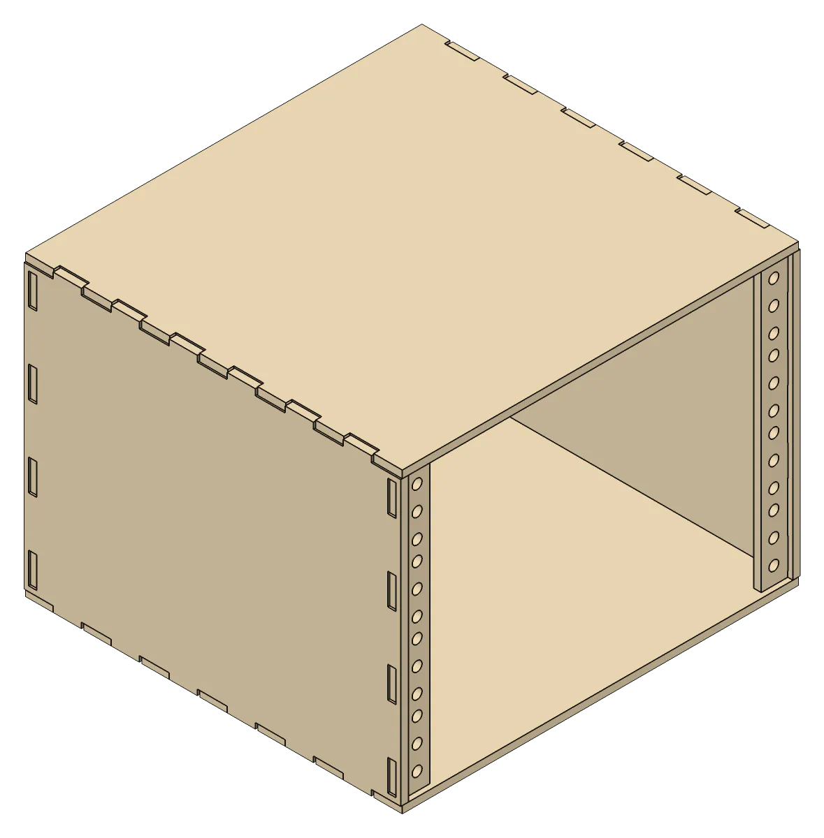 3D render of the 10" Mini Rack