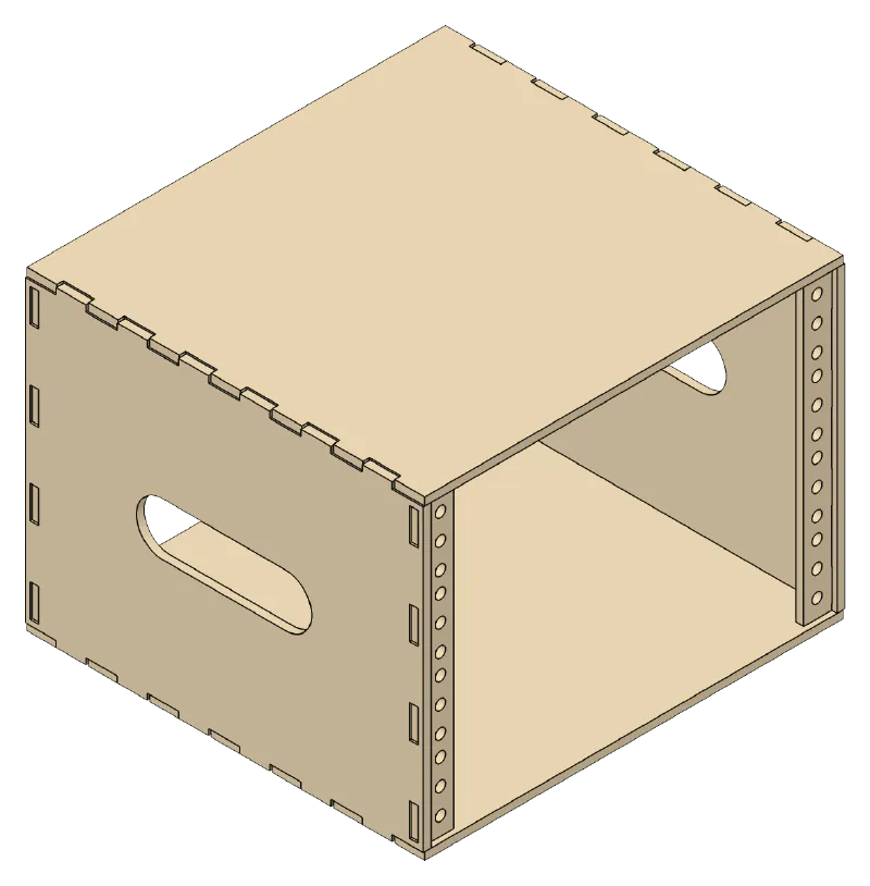 10" Mini Rack, handles: Hand holds