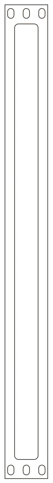 Flat part layout for the Rack Cable Pass-Through