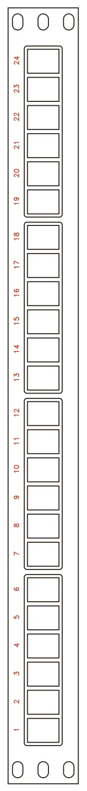 Flat part layout for the Keystone Patch Panel