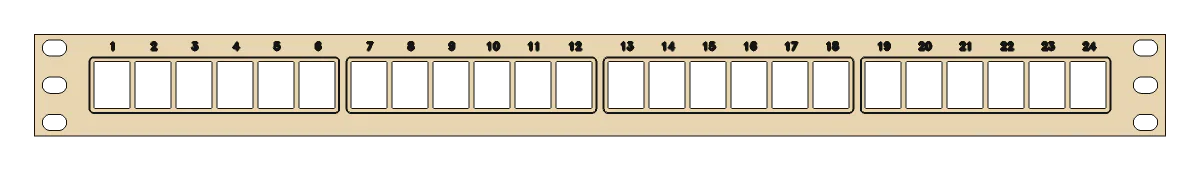 3D render of the Keystone Patch Panel