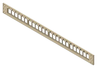 Keystone Patch Panel, front left view