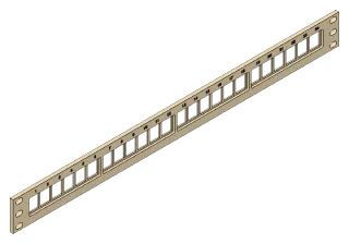 Keystone Patch Panel, front right view