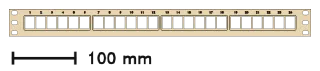 Keystone Patch Panel, front view