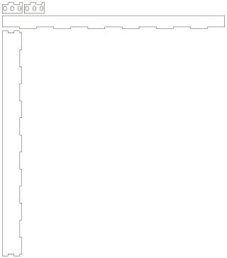 Flat part layout for the Rack Rail