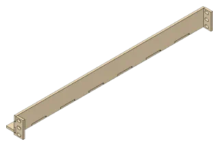 3D render of the Rack Rail