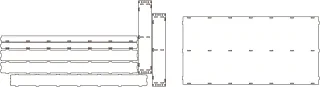 Flat part layout for the Full-Depth Rack Shelf