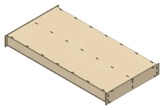 3D render of the Full-Depth Rack Shelf
