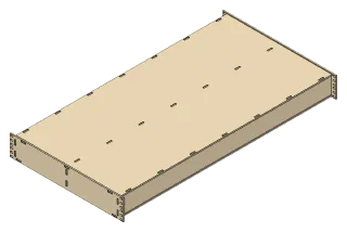 Full-Depth Rack Shelf, front right view