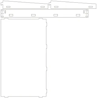 Flat part layout for the Cantilever Rack Shelf