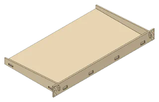 3D render of the Cantilever Rack Shelf