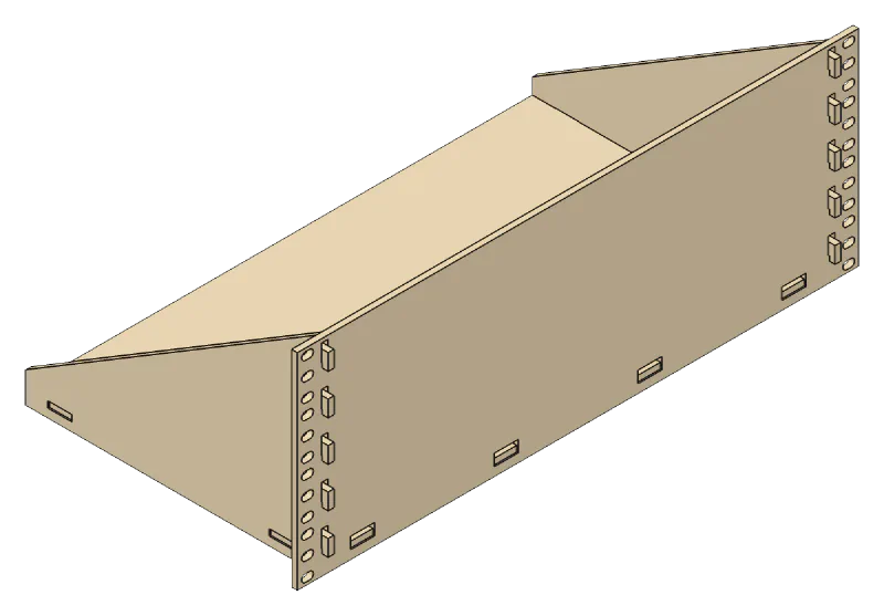Cantilever Rack Shelf, height (u): 4U
